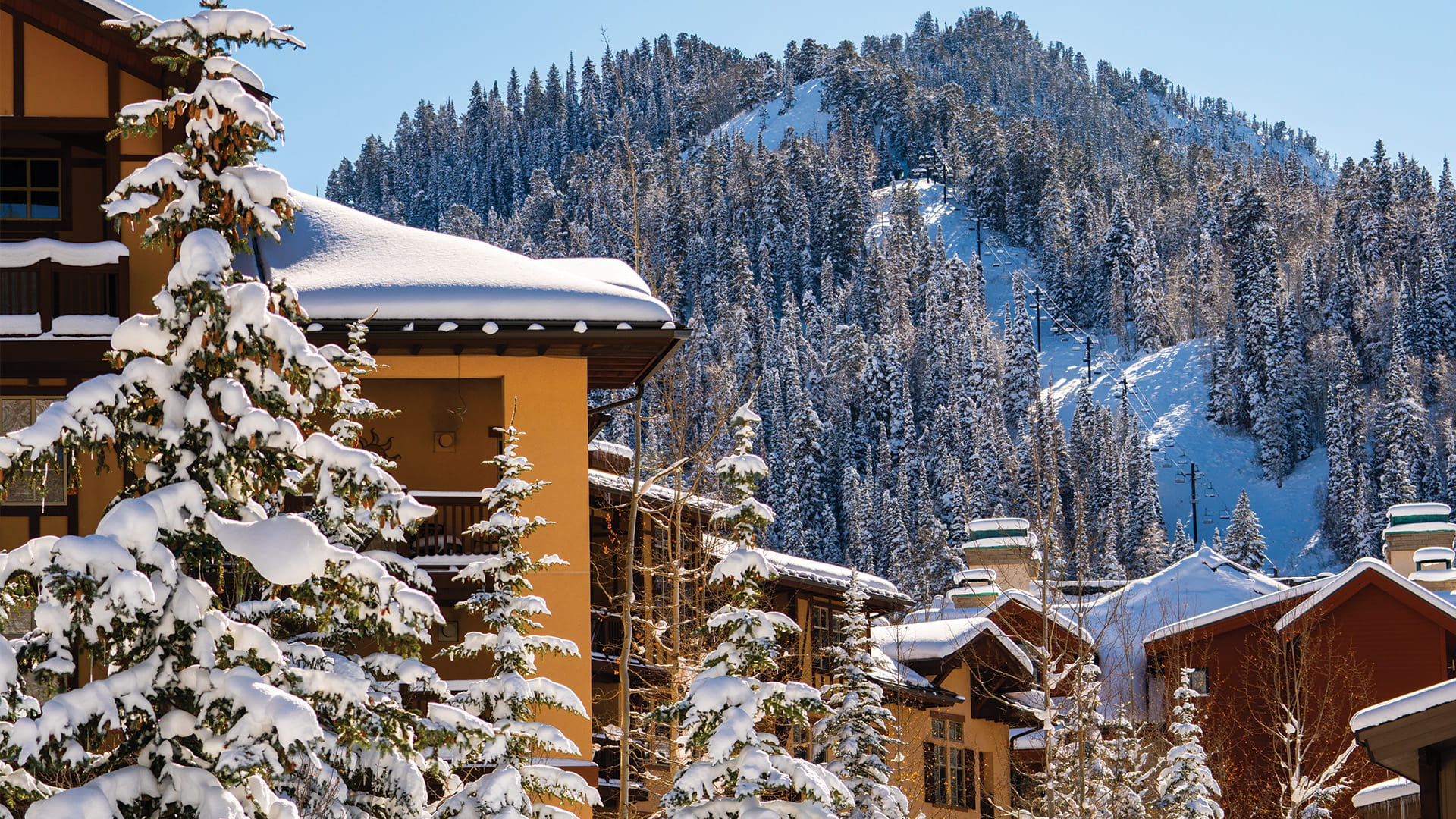 Solitude Village with Sunrise lift in the background