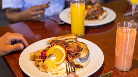 Brunch options at St. Bernard's at Solitude Mountain Resort