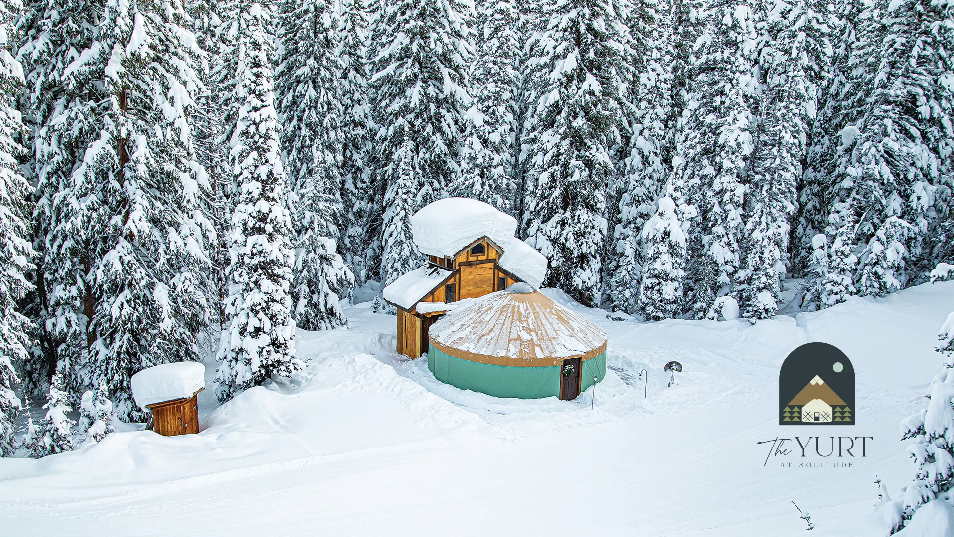 The Yurt at Solitude exterior view on snow covered slope