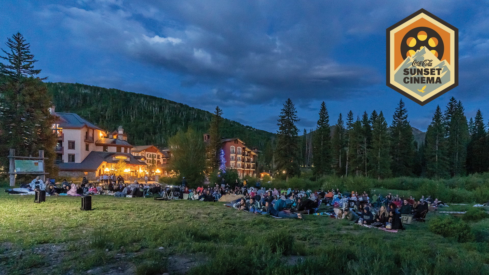 Guest enjoying Coca-Cola Sunset Cinema at Solitude