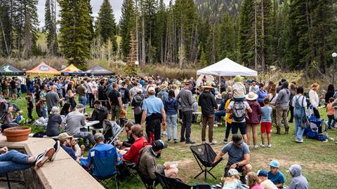 Guests enjoying Big Cottonwood Brew Fest at Solitude Mountain Resort