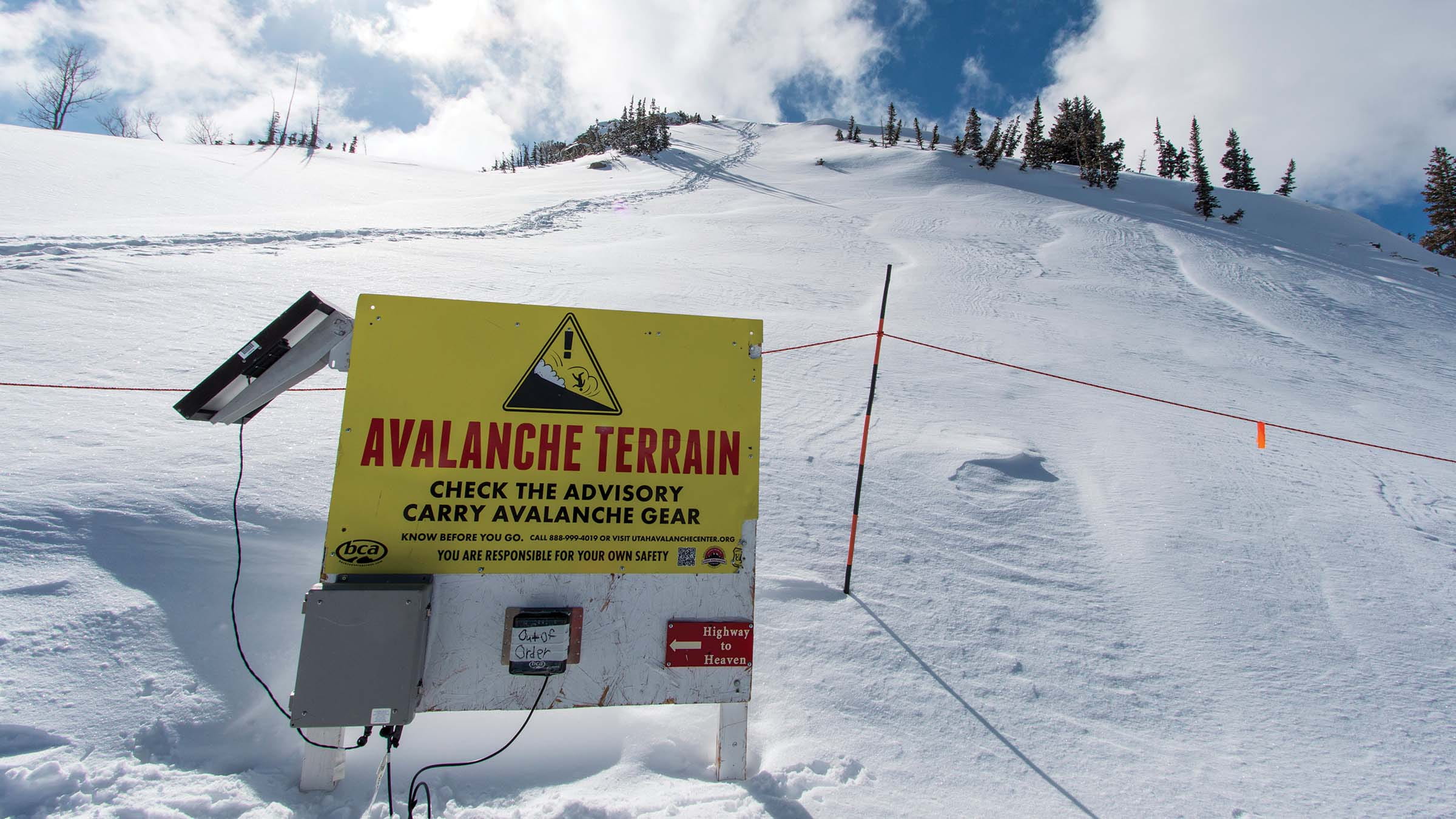 Avalanche Terrain Sign