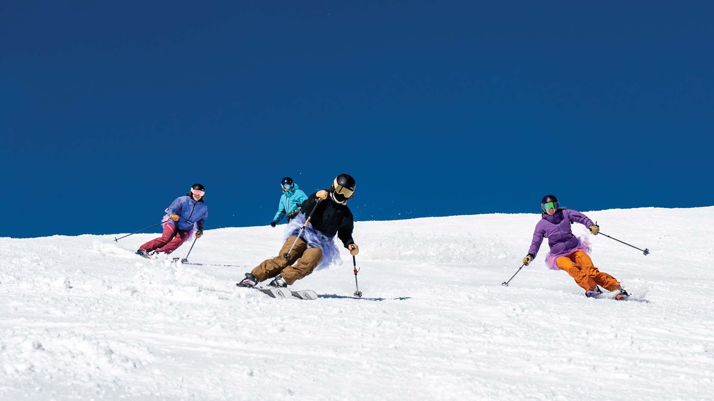 Women skiing on International Women's Day at Solitude