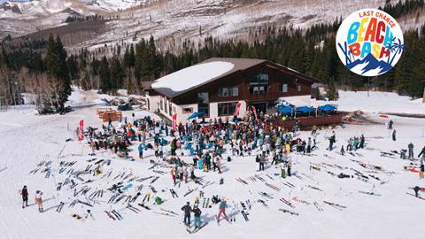Drone photo of Last Chance Beach Bash at Solitude Mountain Resort