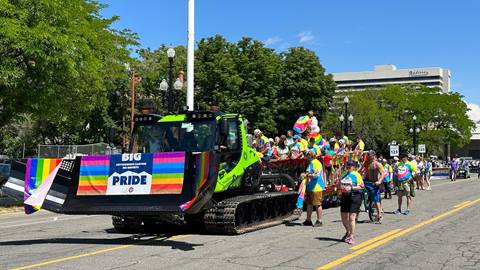 Solitude employees participating in the Utah Pride Parade