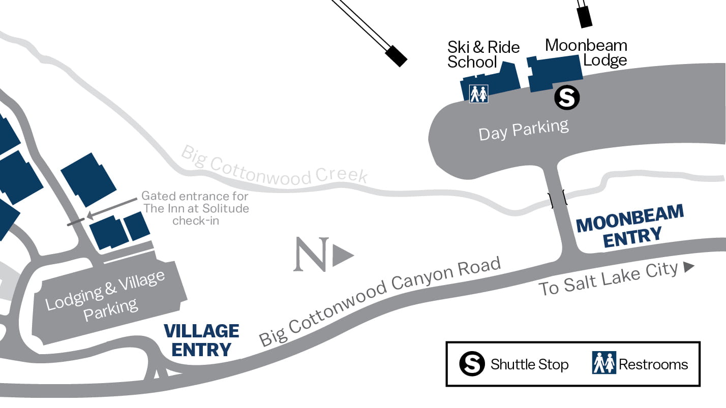 Map of Moonbeam and Village entries