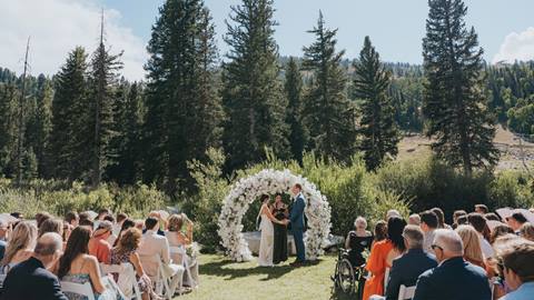 Scenic outdoor wedding landscape nature venue at Solitude Mountain Resort
