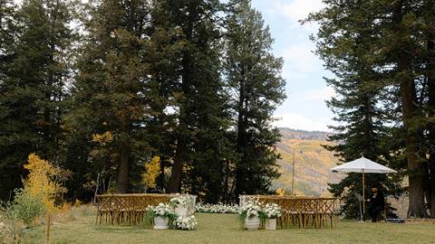 Scenic outdoor wedding nature landscape at Solitude Mountain Resort