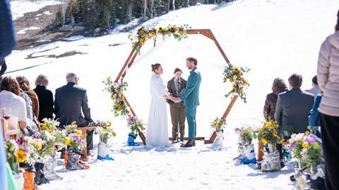 Winter wedding at Solitude Mountain Resort