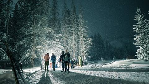 Guests enjoying Nordic Nights at Solitude Mountain Resort