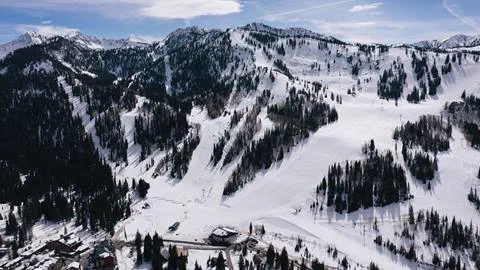 Scenic photo of Solitude Mountain Resort from a drone