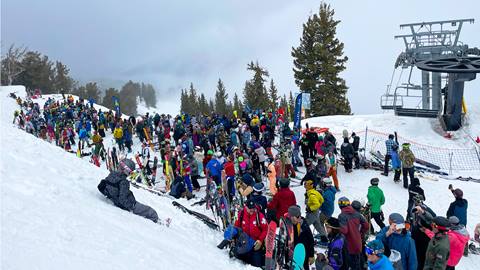 Guests celebrating closing day at Solitude Mountain Resort