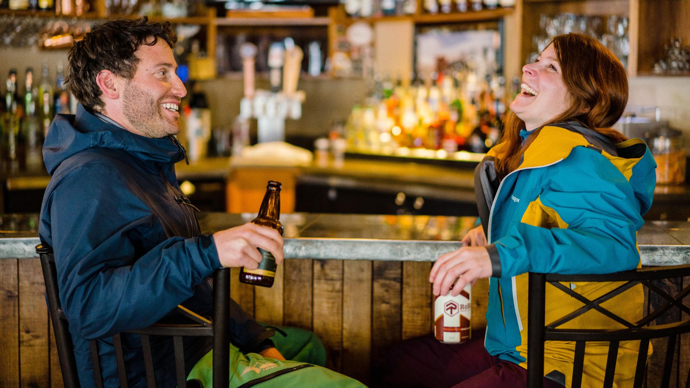 Couple enjoys drinks at The Thirsty Squirrel
