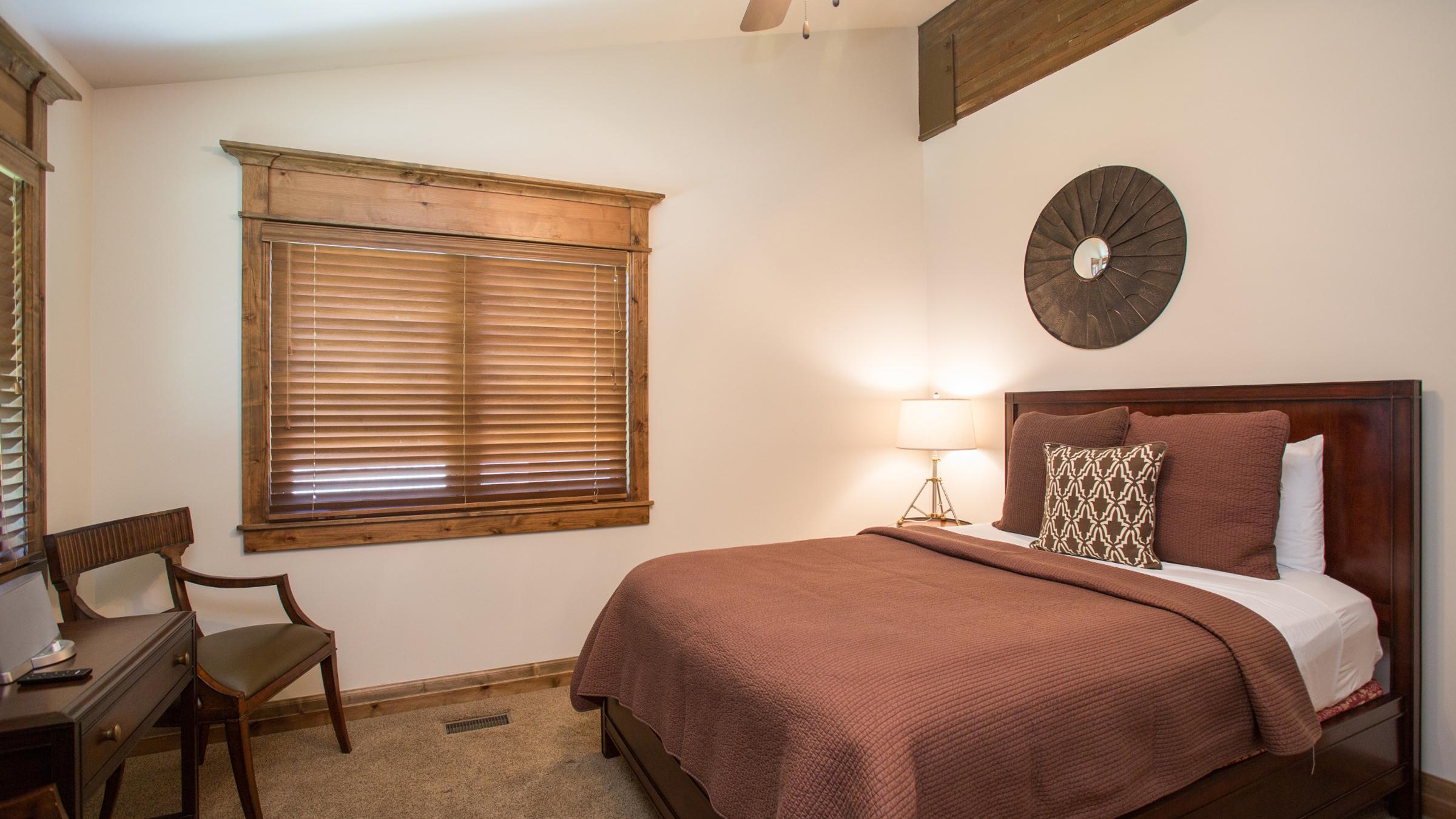 Bed with chair and desk