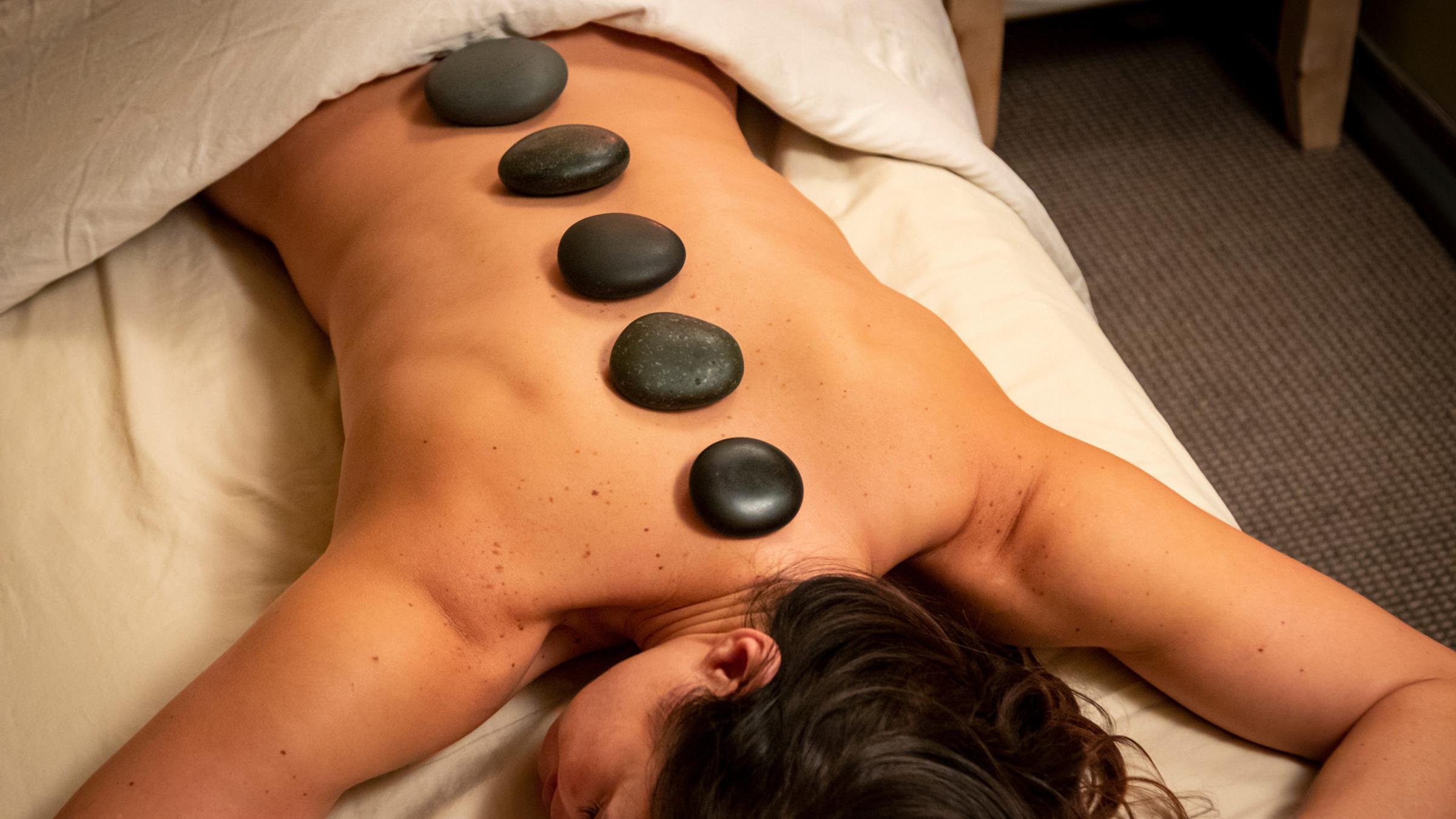 Hot stone massage treatment