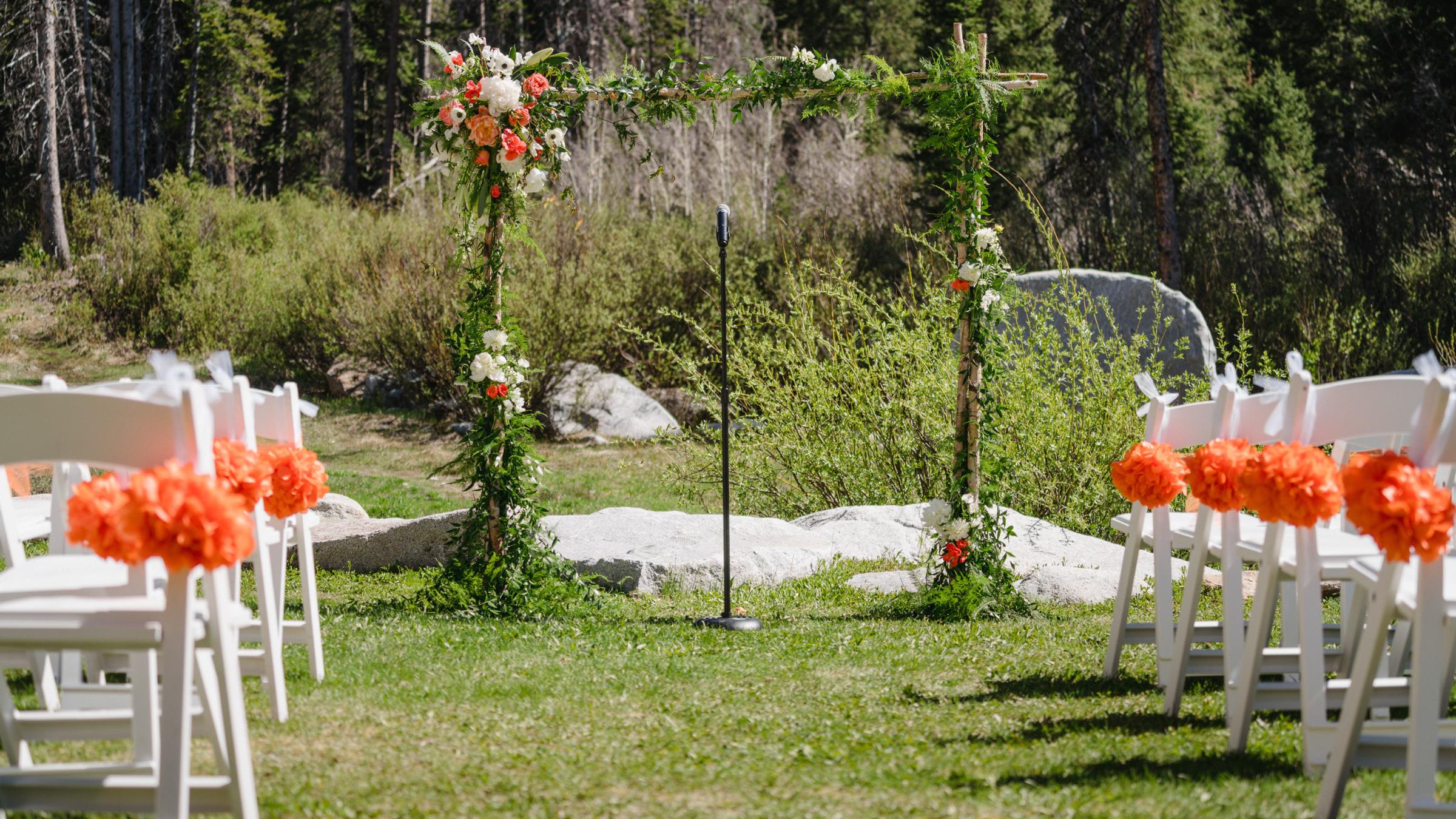 Ceremony Setup at The Inn lawn 