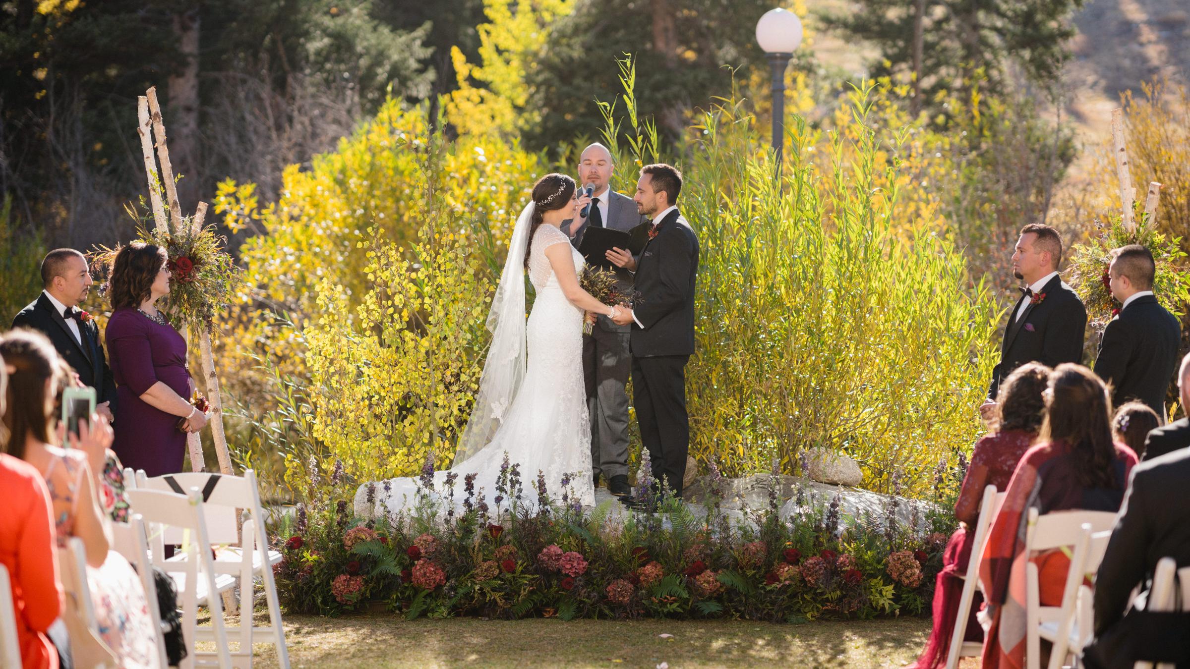 Wedding Ceremony in the Fall