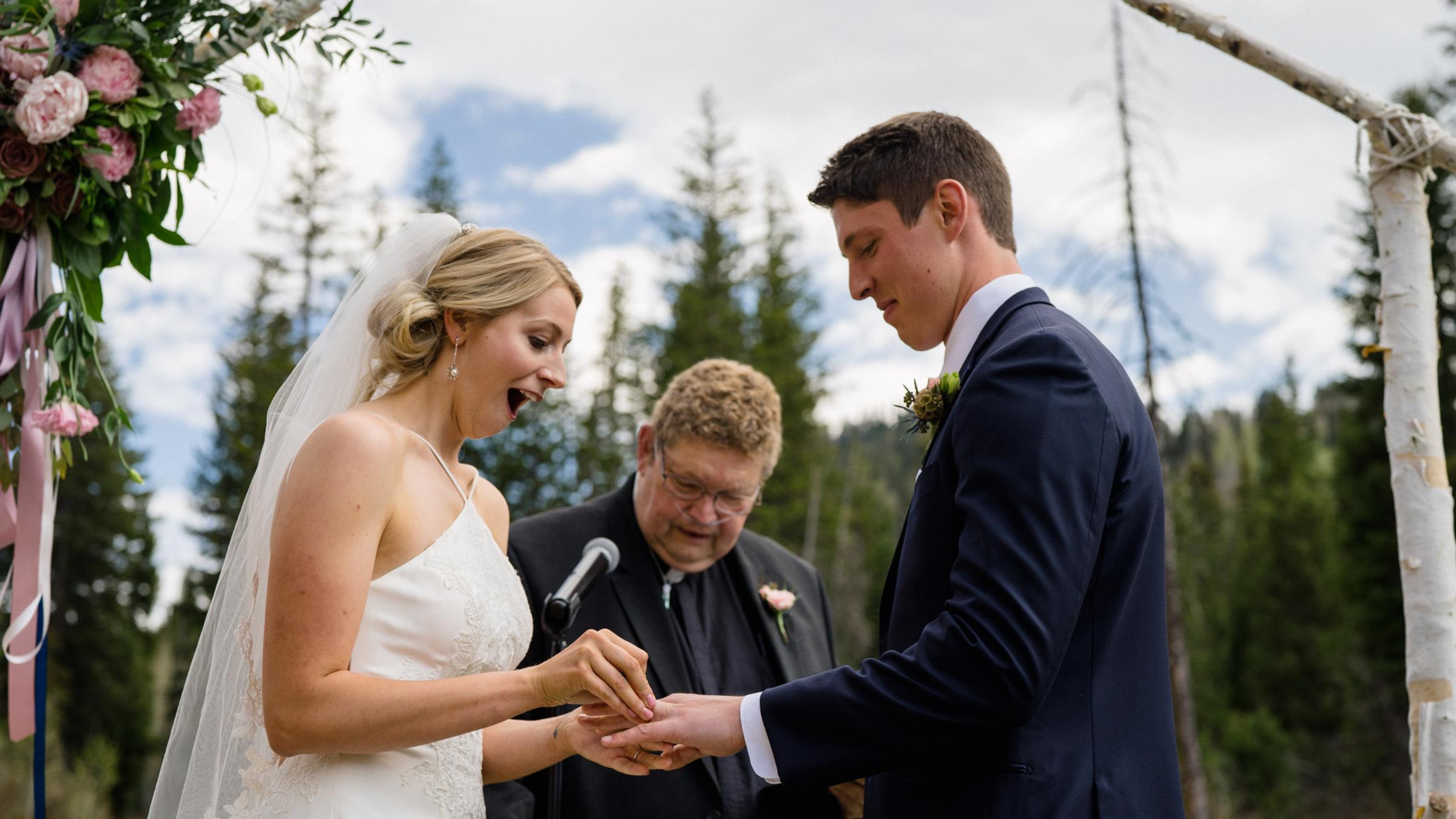 Bride and Groom at Cereomony