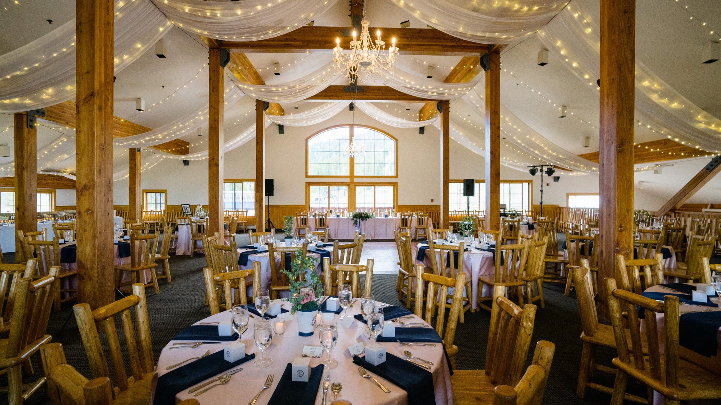 Last Chance Lodge Wedding Reception Setup