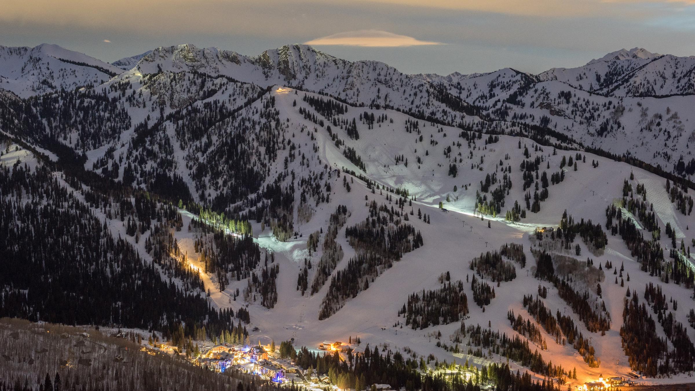 Solitude Mountain Resort at dusk