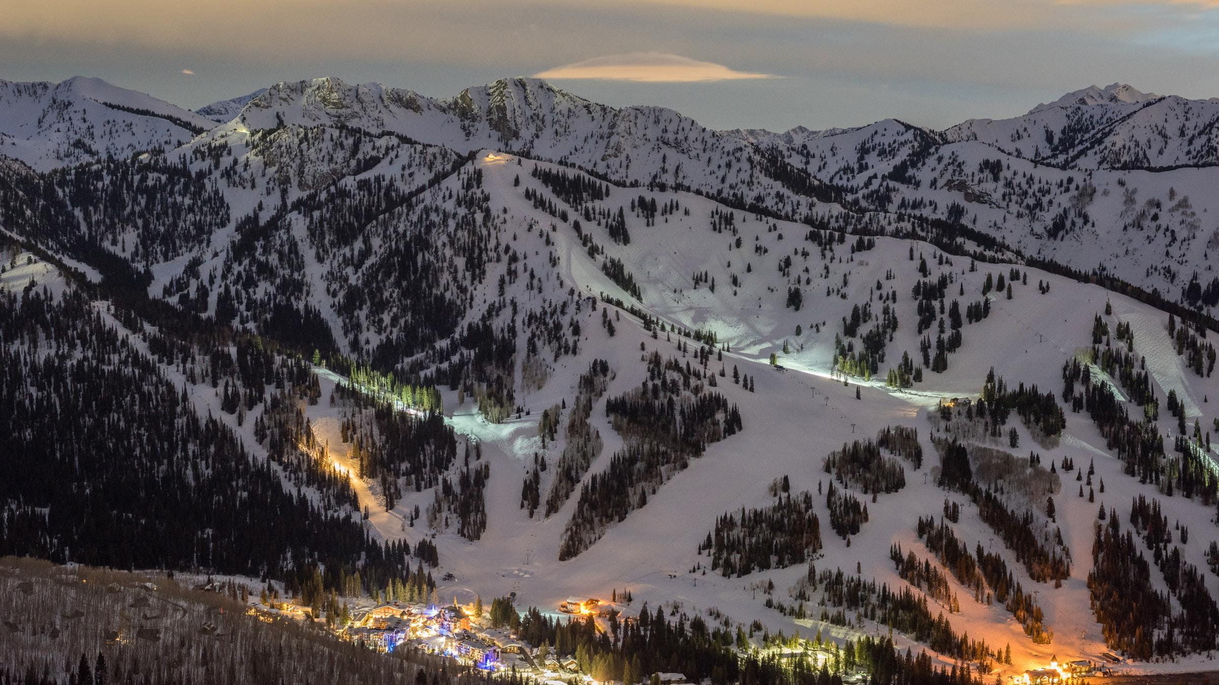 Solitude Mountain Resort at dusk