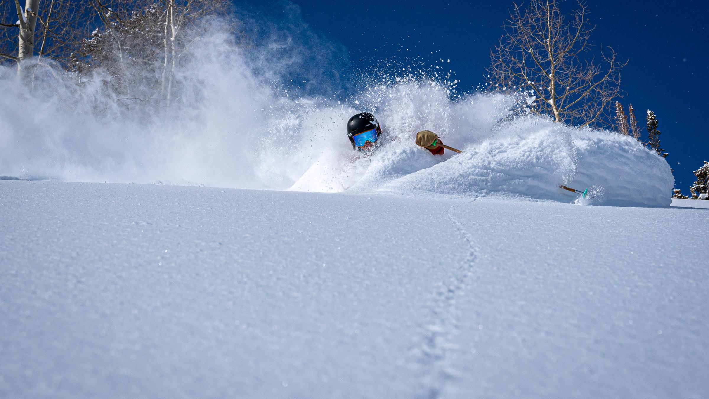 Harrison Holley Solitude Athlete enjoys deep powder