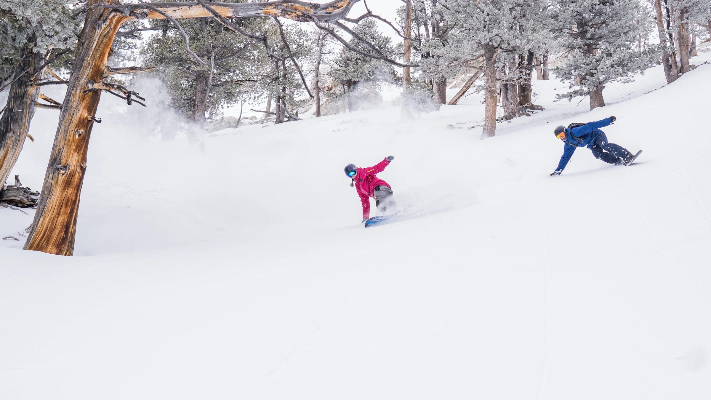 Solitude Ambassador, Hannah Peterson, skiing powder on Milk Run